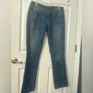 Lucky Brand Lola Straight Light wash Jeans Size 4/27 Ladies Denim Distressed